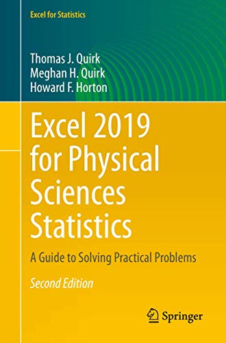 Excel 2019 for Physical Sciences Statistics A Guide to Solving Practical Proble [Paperback]