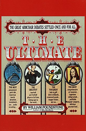 The Ultimate The Great Armchair Debates Settled Once and for All [Paperback]