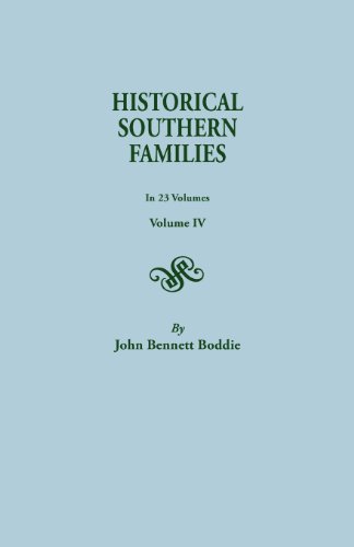Historical Southern Families, Vol. 4 (504) [Paperback]