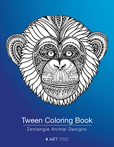 Tween Coloring Book Zentangle Animal Designs  Detailed Zendoodle Pages For Boy [Paperback]
