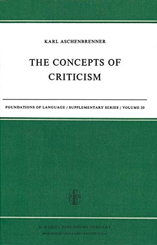 The Concepts of Criticism [Hardcover]
