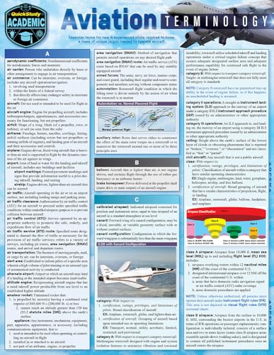 Aviation Terminology a QuickStudy Laminated Reference Guide [Pamphlet]