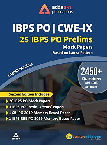 Ibps Po 2019 Prelims Mocks Papers (English Printed Edition)