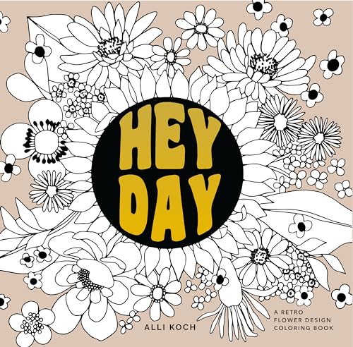 Heyday A Retro Flower Design Coloring Book [Paperback]