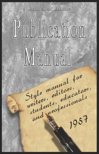 Publication Manual Of The American Psychological Association Special Edition [Paperback]