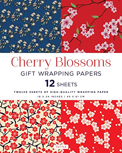 Cherry Blossoms Gift Wrapping Papers - 12 Sheets 18 x 24 inch (45 x 61 cm) Wrap [Paperback]