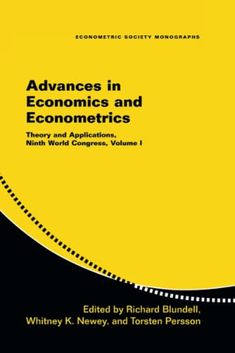 Advances in Economics and Econometrics Theory and Applications, Ninth World Con [Paperback]