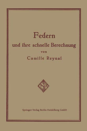 Federn und ihre Schnelle Berechnung [Paperback]