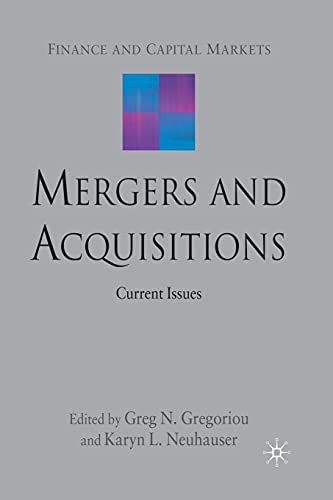 Mergers and Acquisitions Current Issues [Paperback]