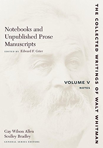 Notebooks and Unpublished Prose Manuscripts Volume V Notes [Paperback]