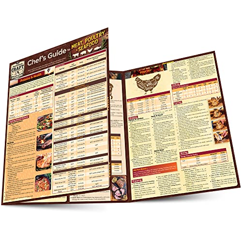 Chef&39s Guide to Meat, Poultry &amp Seafood a QuickStudy Laminated Referenc [Pamphlet]