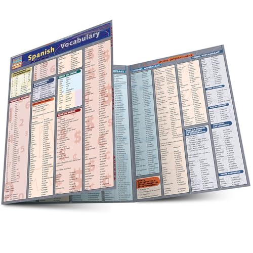 Spanish Vocabulary a QuickStudy Laminated Reference Guide [Fold-out book or cha]