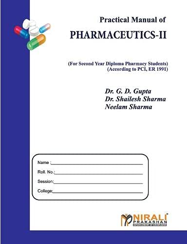 Practical Manual Of Pharmaceutics--Ii