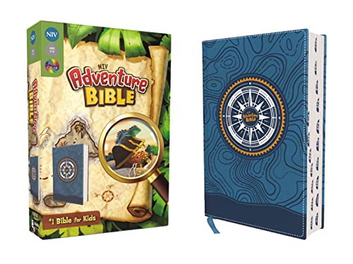 NIV, Adventure Bible, Leathersoft, Blue, Full Color, Thumb Indexed Tabs [Leather / fine bindi]