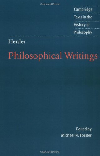 Herder Philosophical Writings [Paperback]