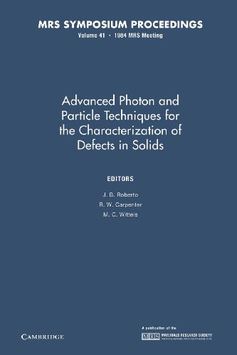Advanced Photon and Particle Techniques for the Characterization of Defects in S [Paperback]