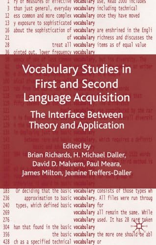 Vocabulary Studies in First and Second Language Acquisition The Interface Betwe [Hardcover]