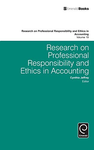 Research On Professional Responsibility And Ethics In Accounting (research On Pr [Hardcover]