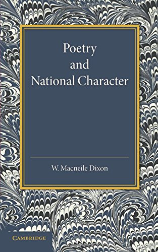 Poetry and National Character The Leslie Stephen Lecture, 1915 [Paperback]
