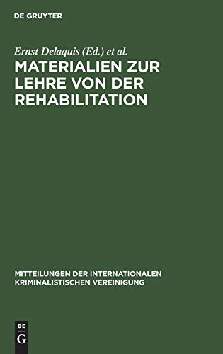 Materialien Zur Lehre Von der Rehabilitation [Hardcover]