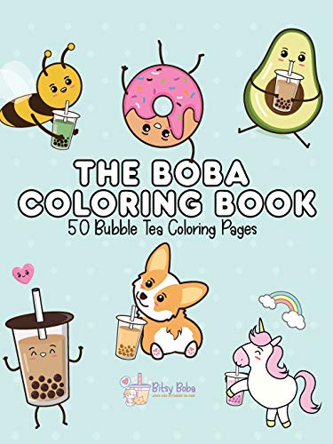 Boba Coloring Book  50 Bubble Tea Coloring Pages [Paperback]