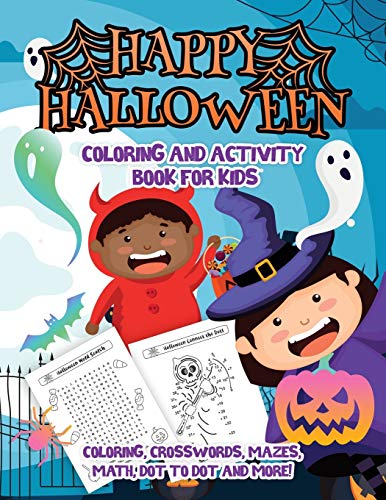 Happy Halloween Coloring And Activity Book For Kids [Paperback]
