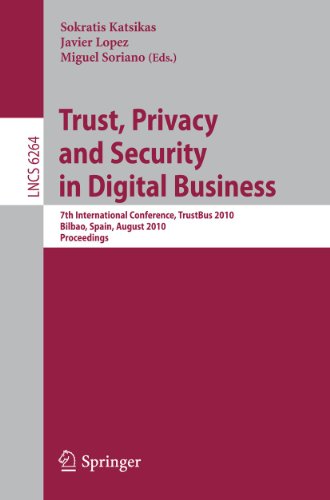 Trust, Privacy and Security in Digital Business 7th International Conference, T [Paperback]