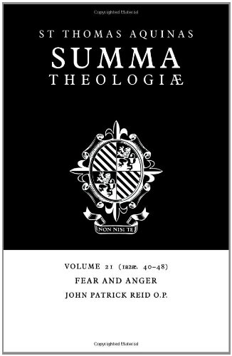 Summa Theologiae Volume 21, Fear and Anger 1a2ae. 40-48 [Paperback]