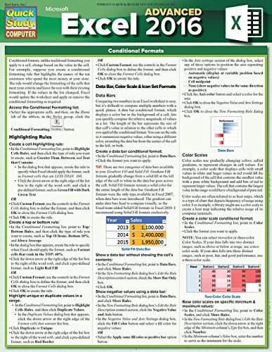 Excel 2016 Advanced [Fold-out book or cha]