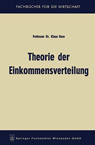 Theorie der Einkommensverteilung [Paperback]