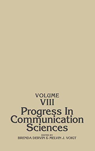 Progress in Communication Sciences, Volume 8 [Hardcover]