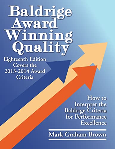 Baldrige Award Winning Quality How to Interpret the Baldrige Criteria for Perfo [Paperback]