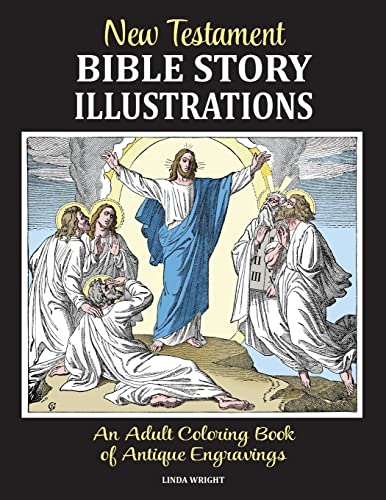 New Testament Bible Story Illustrations An Adult Coloring Book Of Antique Engra [Paperback]