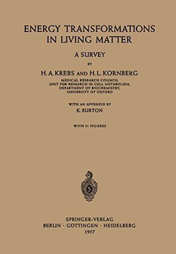 Energy Transformations in Living Matter A Survey [Paperback]