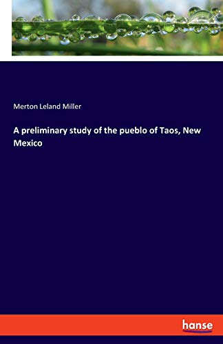 Preliminary Study of the Pueblo of Taos, New Mexico [Paperback]