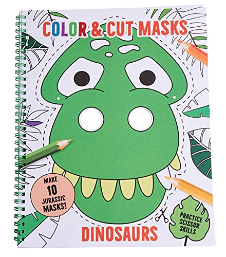 Color &amp Cut Masks Dinosaurs (Origami For Kids, Art books for kids 4 - 8, B [Paperback]