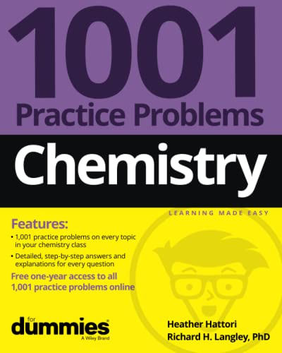 Chemistry 1001 Practice Problems For Dummies (+ Free Online Practice) [Paperback]