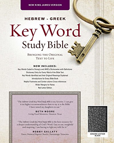 The Hebrew-Greek Key Word Study Bible Nkjv Edition, Black Genuine Leather (key  [Leather Bound]