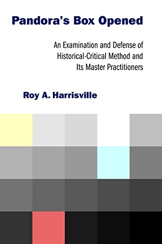 Pandora's Box Opened An Examination And Defense Of Historical-Critical Method A [Paperback]