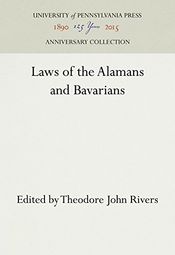 Laws of the Alamans and Bavarians [Hardcover]