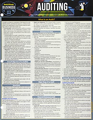 Auditing a QuickStudy Reference Tool [Fold-out book or cha]