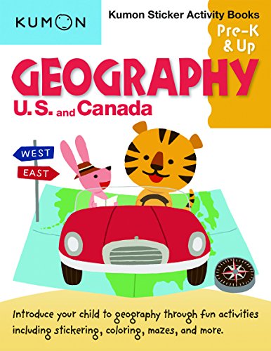 Geography Sticker Activity Book U.S. And Canada (kumon Sticker And Activity) [Paperback]