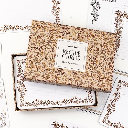 Recipe Cards 50 Beautifully Designed 4x6 Recipe Cards [Cards]