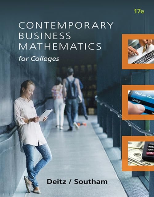 Contemporary Business Mathematics for Colleges [Paperback]