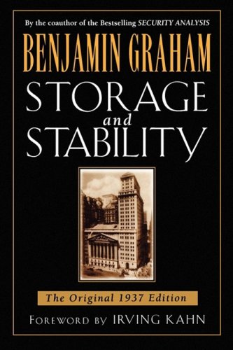 Storage And Stability The Original 1937 Edition [Paperback]