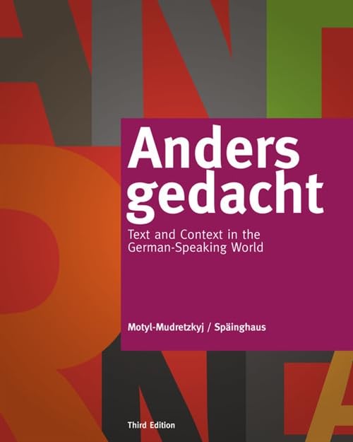 Anders gedacht Text and Context in the German-Speaking World [Paperback]