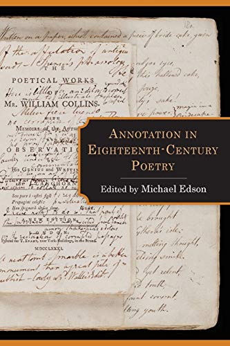 Annotation in Eighteenth-Century Poetry [Paperback]