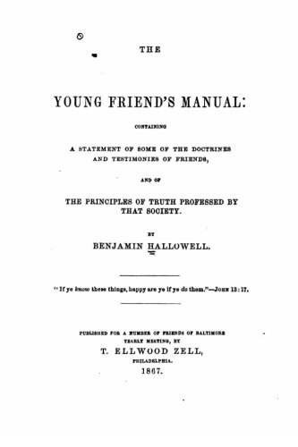 The Young Friends' Manual [Paperback]