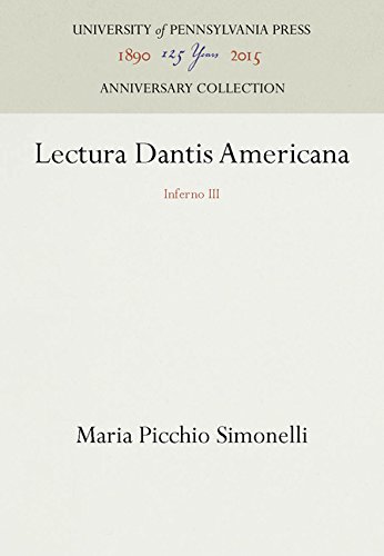 Lectura Dantis Americana  Inferno III [Hardcover]