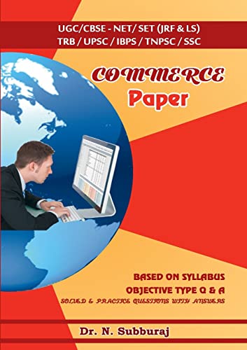 Commerce Paper Ii & Iii - Ugc/Cbse-Net/Set (Jrf & Ls) Trb/Upsc/Ibps/Tnpsc/Ssc